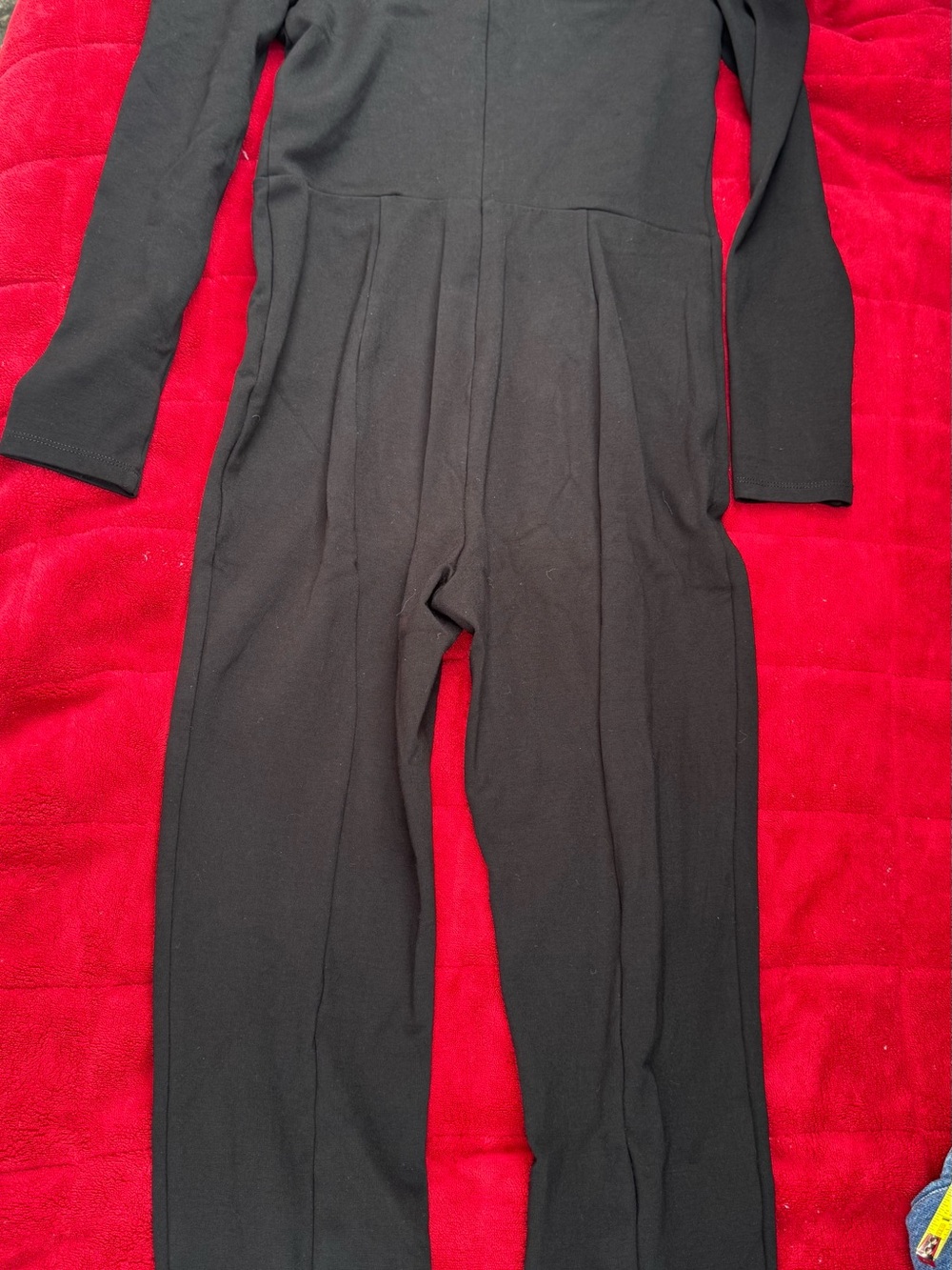 Guess Black Jumpsuit with Exposed Zipper Detail